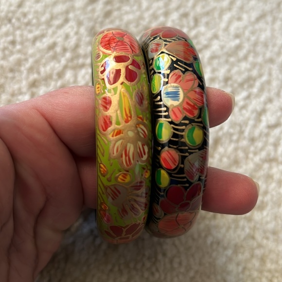 Set of Kashmiri Hand painted Bangles Brand New - Picture 4 of 7
